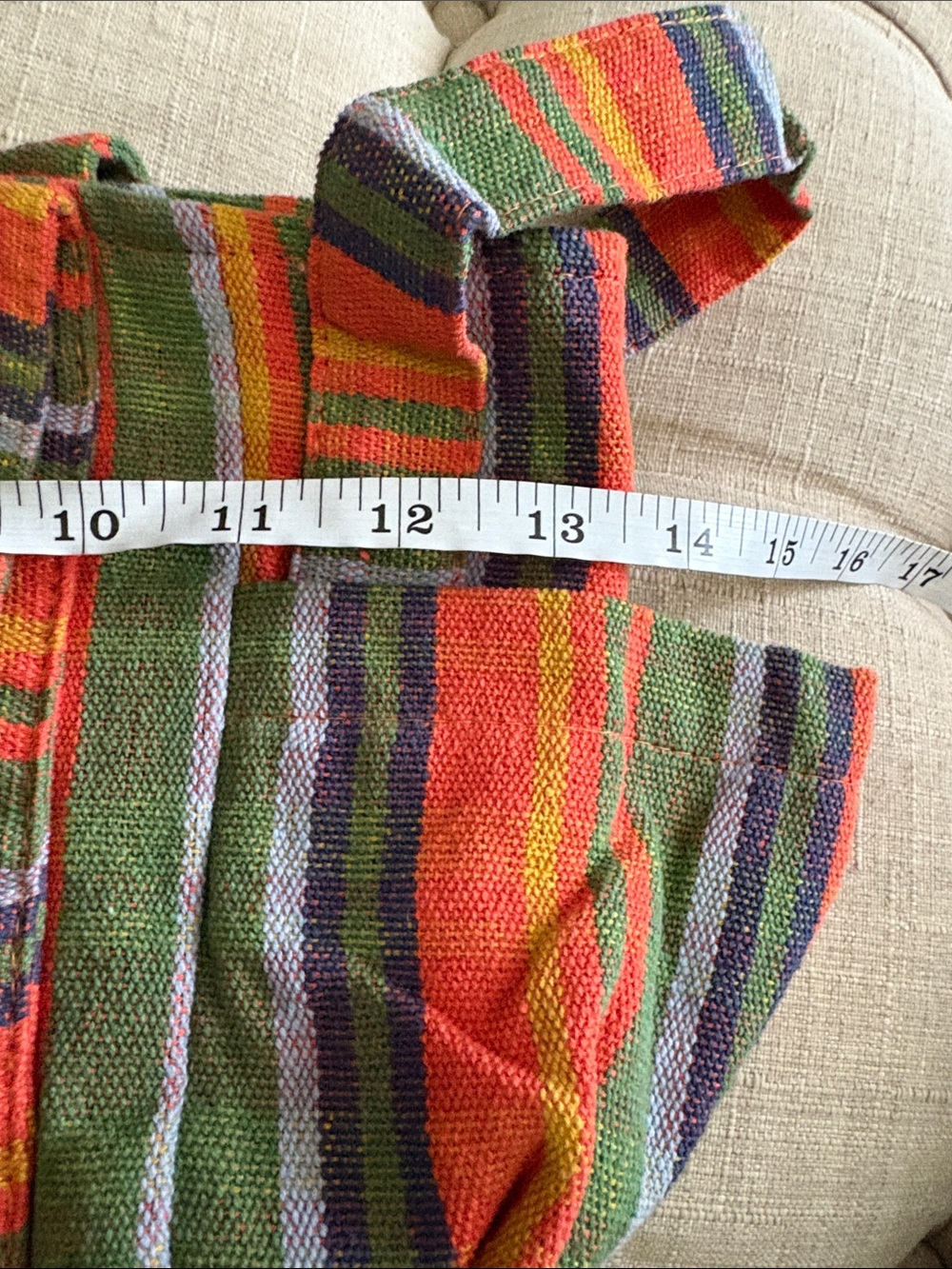 Free People Baby Oksana Striped Canvas Tote in Orange, Green & Purple - Picture 7 of 9